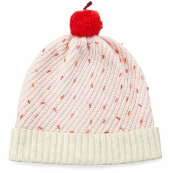 kate spade Accessories - Kate Spade New York Cupcake Beaded Beanie Hat NWT